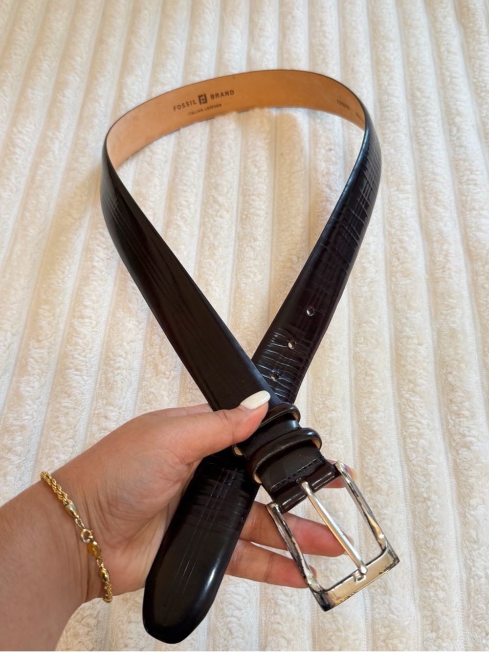 Fossil Brand Italian Leather Belt – Size 36